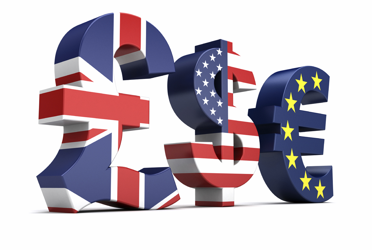 Pound, Dollar, Euro symbols