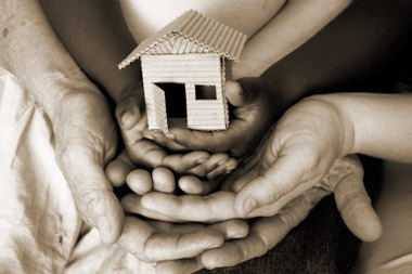 house and hands