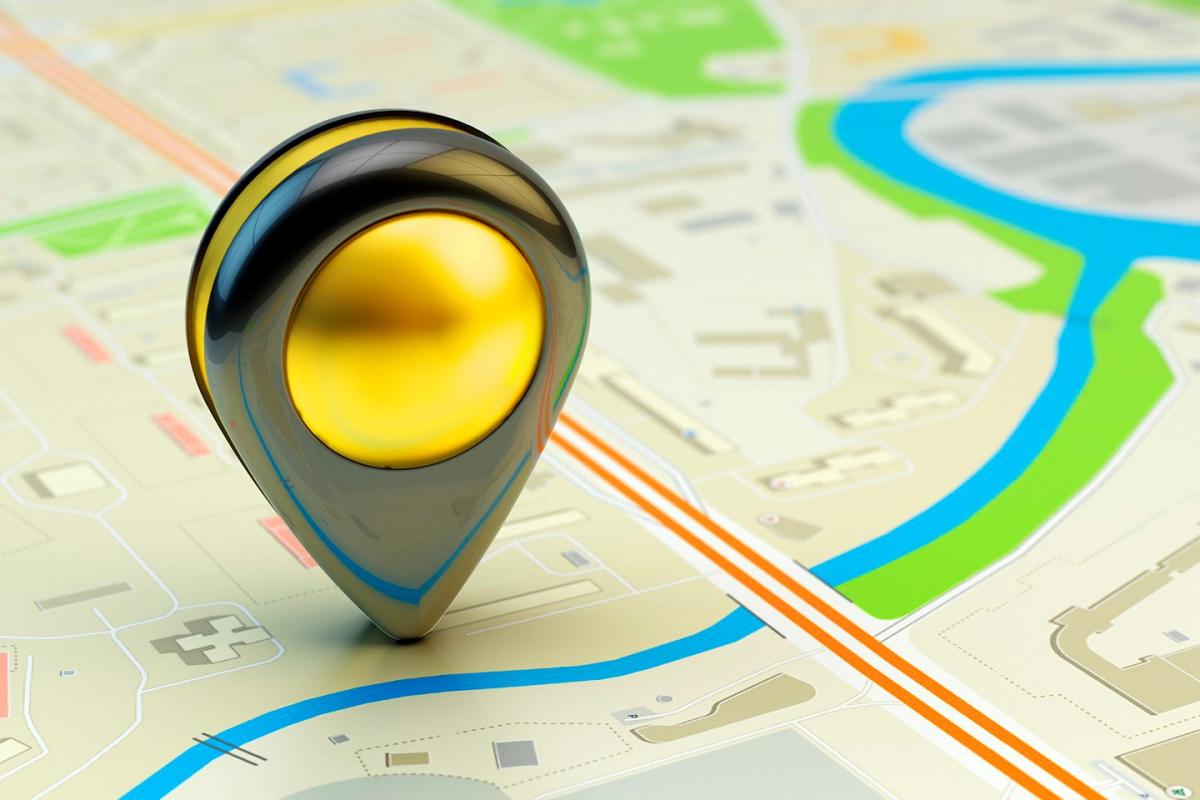 placemark on the map